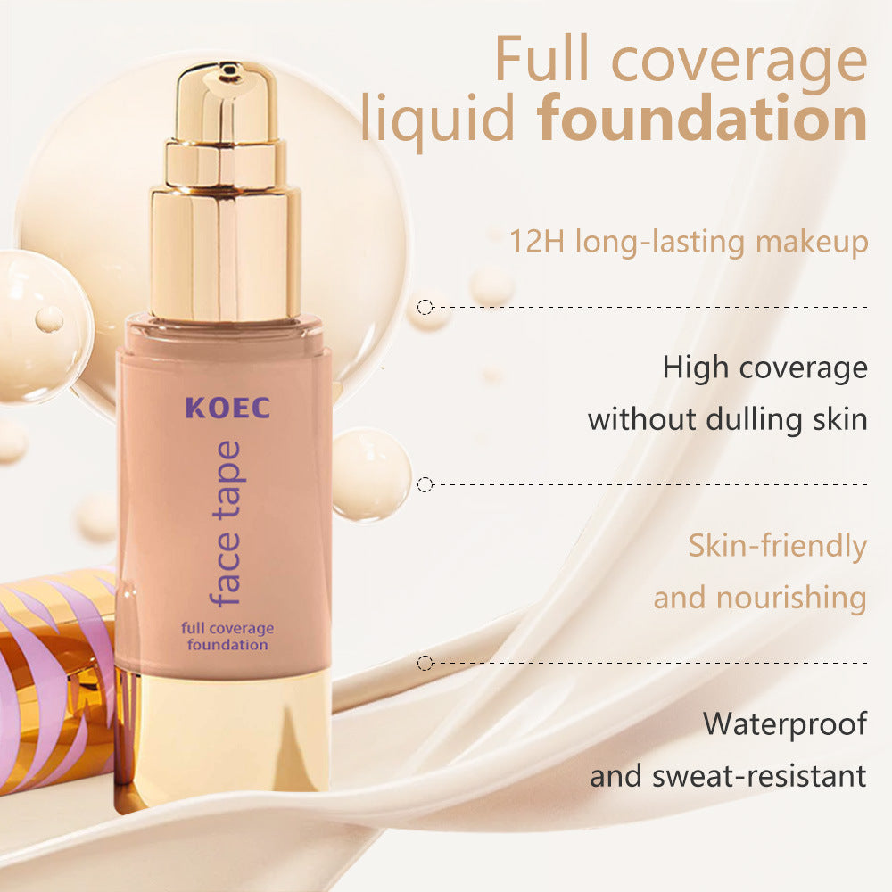 Waterproof Matte Foundation Lightweight, No Pink Undertone, Full Coverage